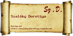 Szalóky Dorottya névjegykártya